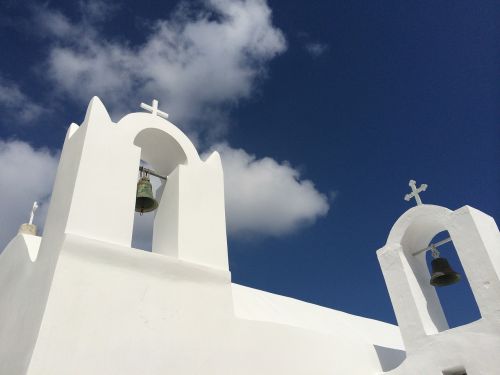 church white blue sky