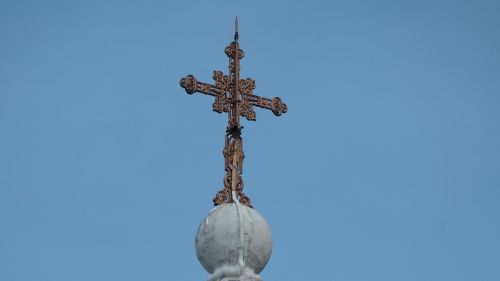 church cross blue sky