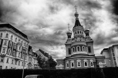 church orthodox black white