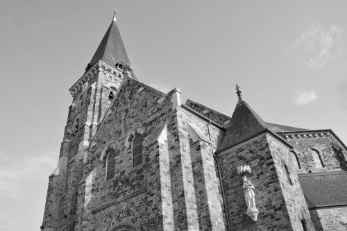 church religious monuments photo black white stones