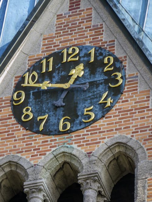 church clock building