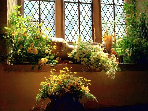 church  flowers  display