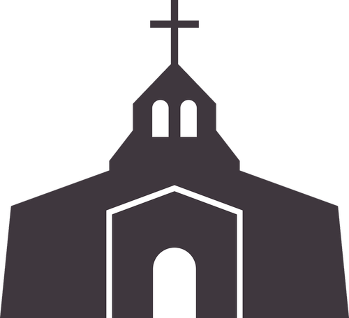 church  silhouette  cross