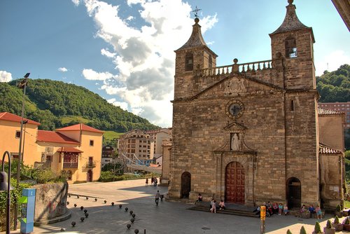 church  landscape  people