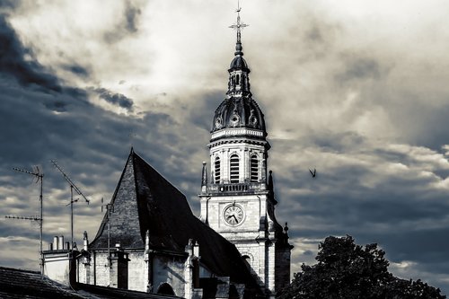 church  tower  sky