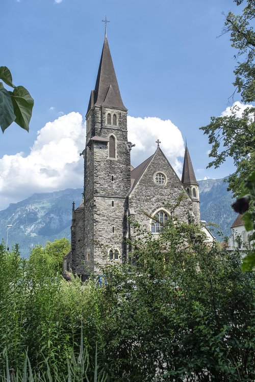 church  interlaken  switzerland