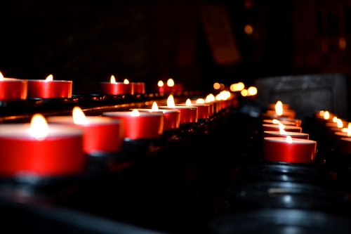 church  tea lights  candles
