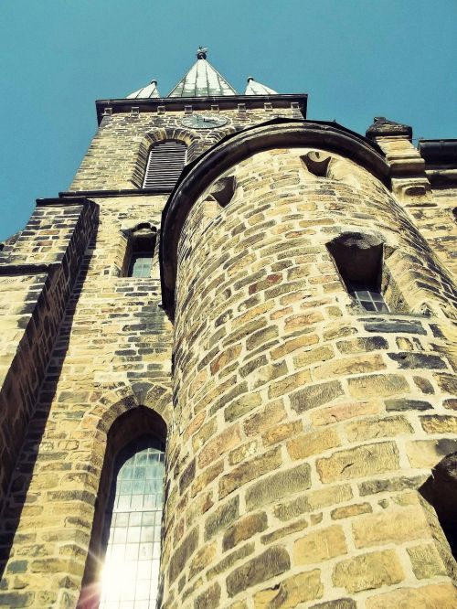 church sky stone