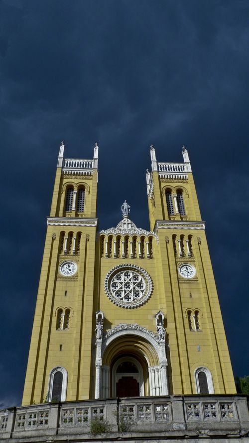 church sky overcast