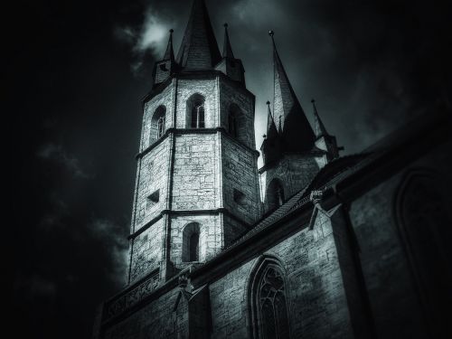 church dark at night