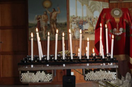 church candles pray catholic church