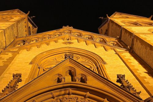 church door evening lighting