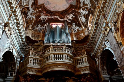 church interior pipe organ musical