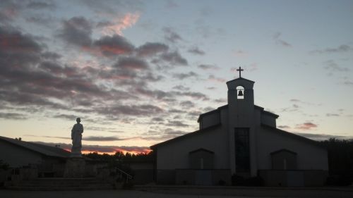 Church Silhouette At Sunset