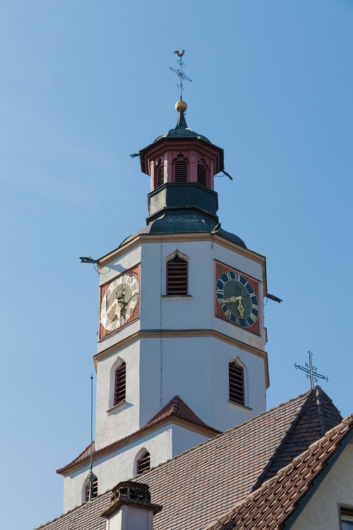 church tower  watches  window
