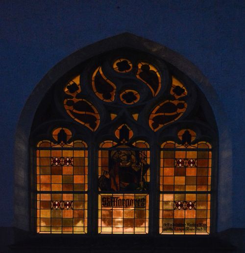 church window colorful evening