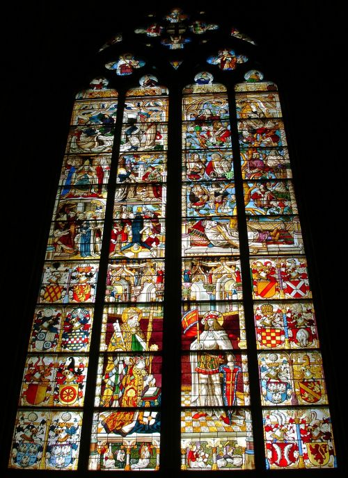 church window lead-glass window painting