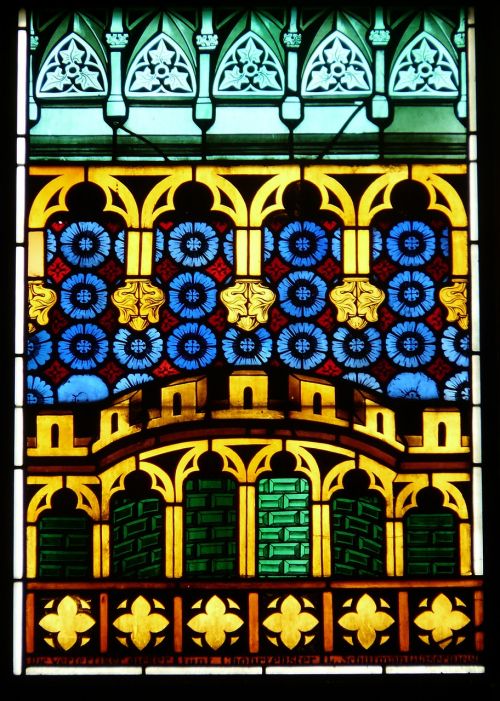 church window leaded glass colorful