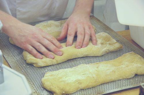 ciabatta bread baked