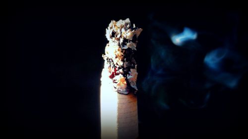 cigarette smoke ash