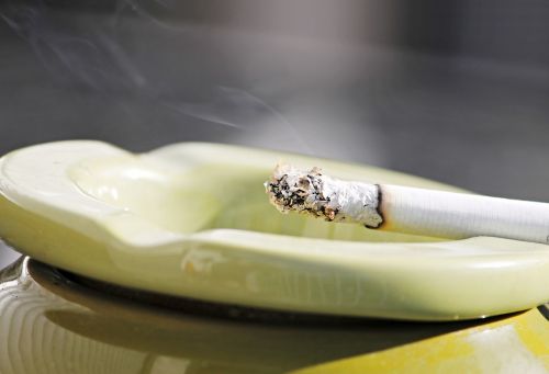 cigarette smoke ashtray