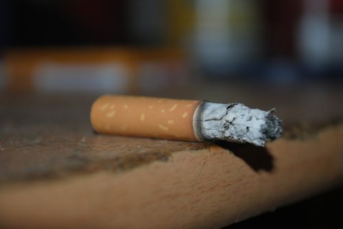 cigarette smoker ash