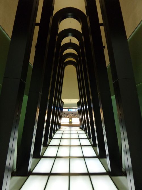 cinema corridor futuristic