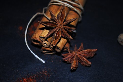 cinnamon  star anise  anise