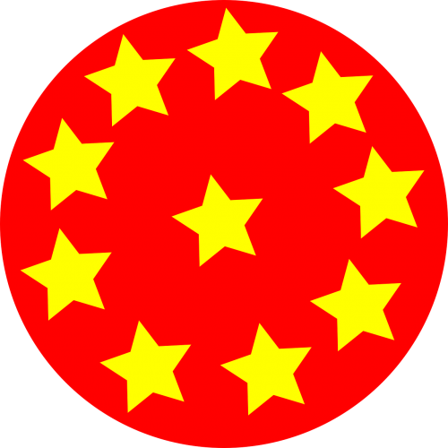 circle red stars