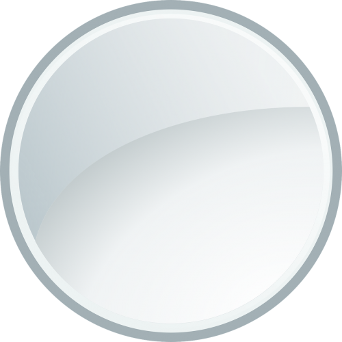 circle glossy gray