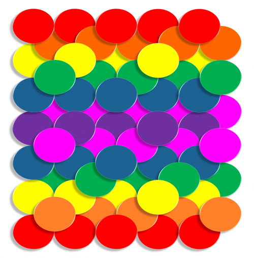 circles 3d rainbow