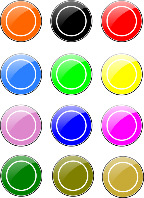 circles buttons glossy
