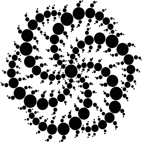 circles black pattern