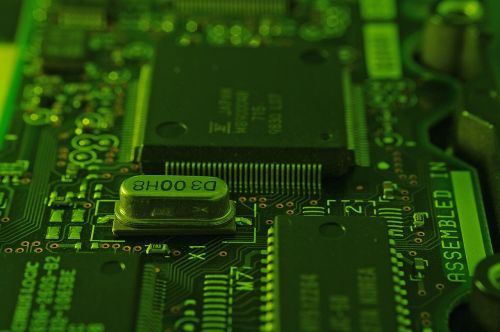 circuitry microchip close-up
