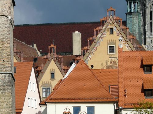 city building roofs