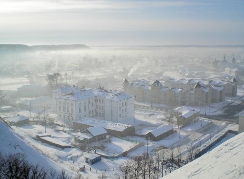 city winter snow