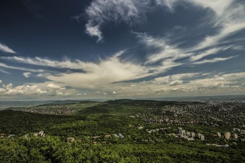 city clouds landscape