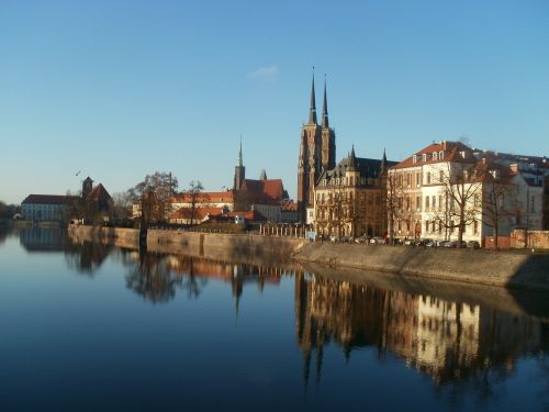 city wrocław panorama of the city