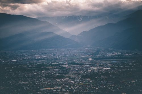 city aerial view