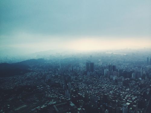 city aerial view