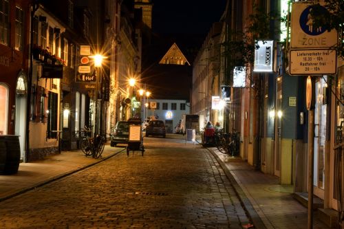 city flensburg night photograph