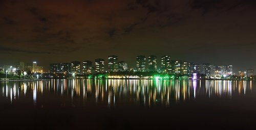 city  reflection  landscape