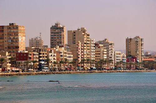 city  sea  backdrop