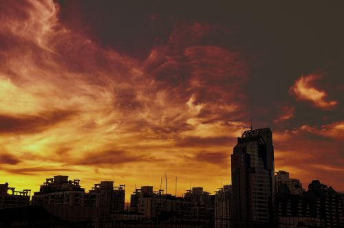 city sunset skyline