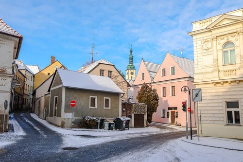 city  winter  snow