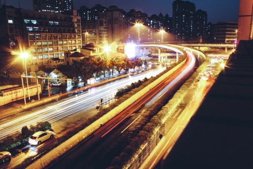 city night view street