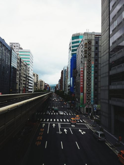 city street buildings