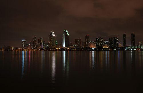 city skyline night