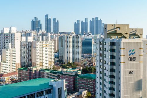 city urban skyscrapers