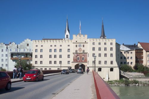 city gate wasserburg painted